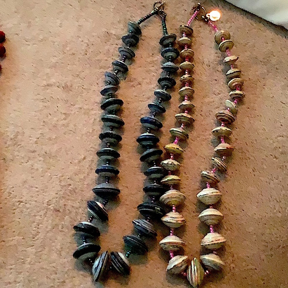 Beads for Life 20” large toggle necklaces UGANDA Africa beautiful